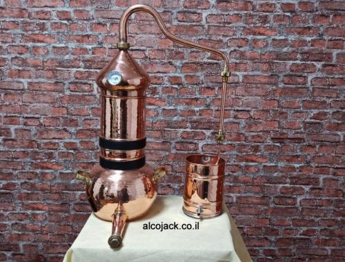 מזקקה נחושת עם צוואר 10 ליטר - 10l Alembic still